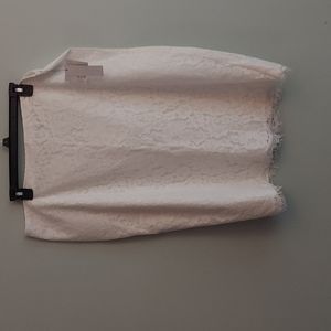 Whitewith lace overlay Liz Claiborne skirt. Size 18